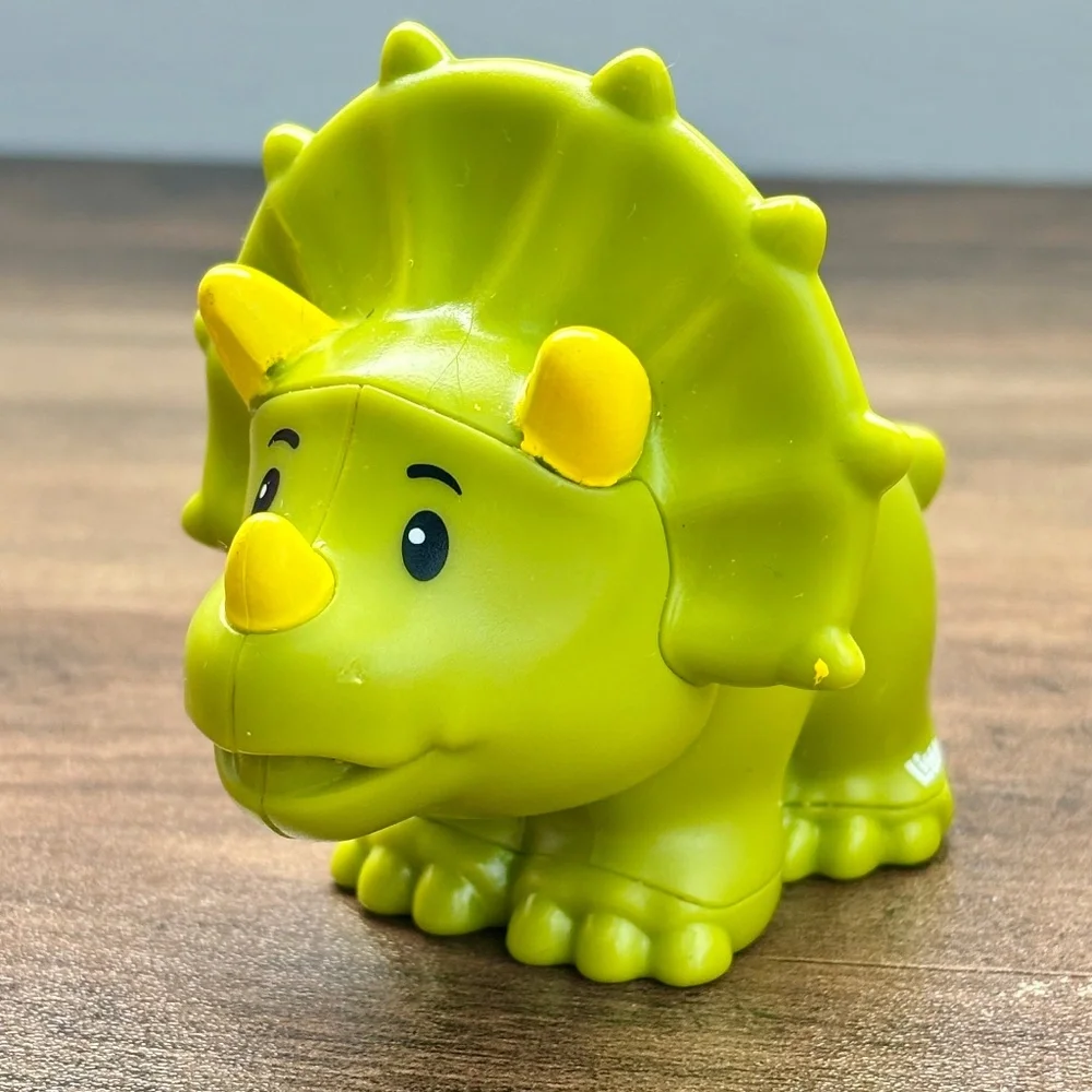 Fisher Price Little People Replacement Triceratops Green Dinosaur Figure Playset